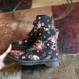 Dr Martins Floral Canvas Boots
